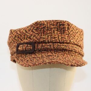 Betmar Newsboy Cap OS Brown Women Wool Blend Tweed Hat